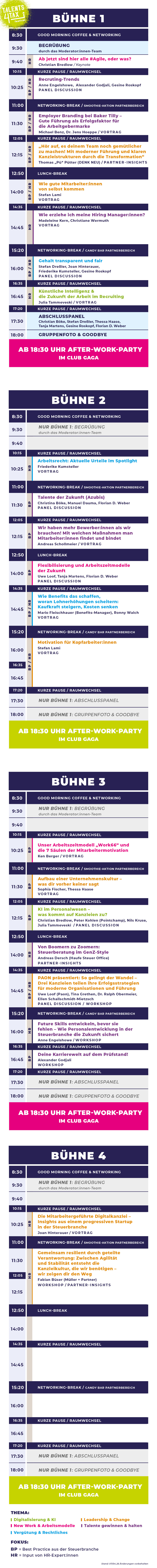 talents4TAX | Das deutschlandweite Festival für INNOVATIVE PERSONALER:INNEN UND ARBEITGEBER:INNEN der Steuerberatungsbranche